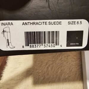 Dolce Vita Anthracite Suede Over the Knee Boots